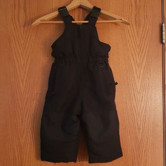Gently Used Baby Toddler Black Bib Snowpants Sz 18M - Picture 1 of 4